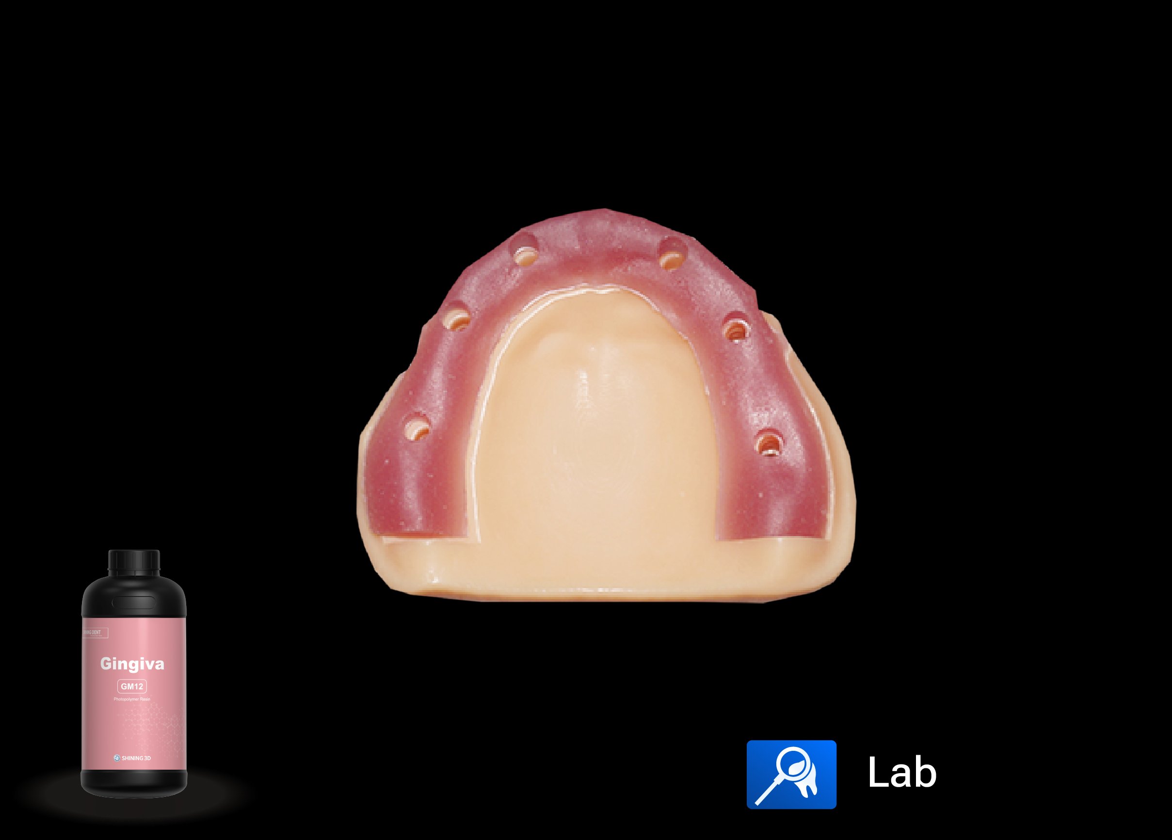 блестящая 3d маска для десен 3D печать смолы
